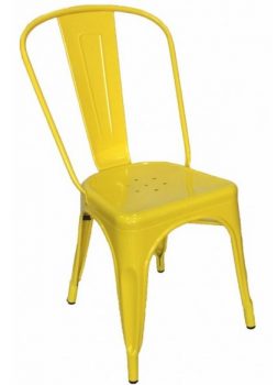 Galvanised Steel Chair “Yellow”-600x600